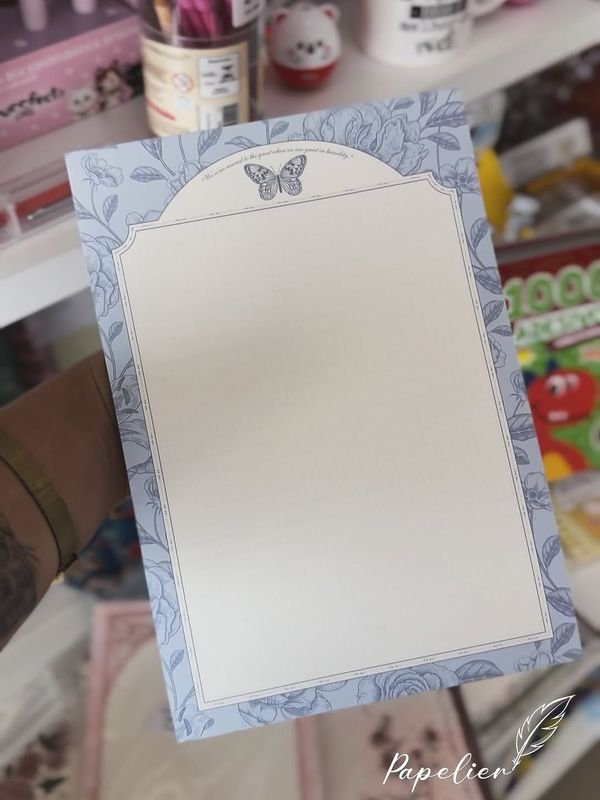 Blocos de papel de carta com detalhes delicados na Papelier